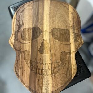Halloween Skull Charcuterie Cutting Wood Board